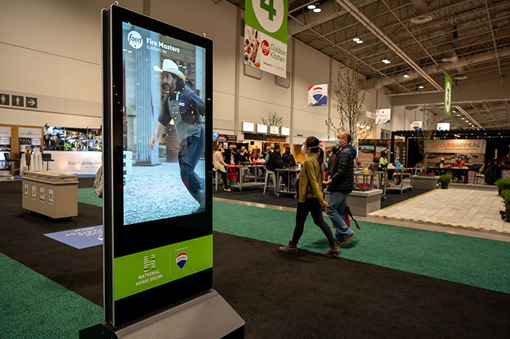Portable digital billboard at the Home Show