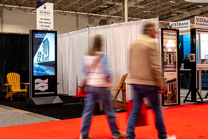 Portable digital billboard used in an activation at the Home Show