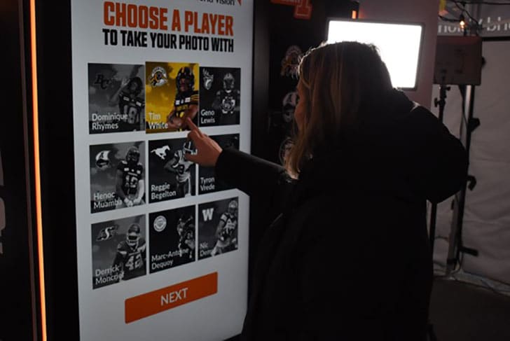 Augmented Reality photo booth helps fans capture moments with their CFL heroes