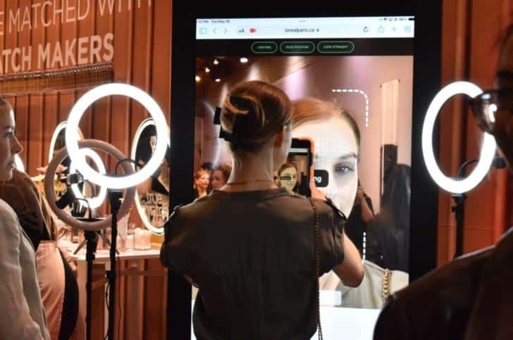 Smart mirror used for L’Oreal’s True Match Foundation event